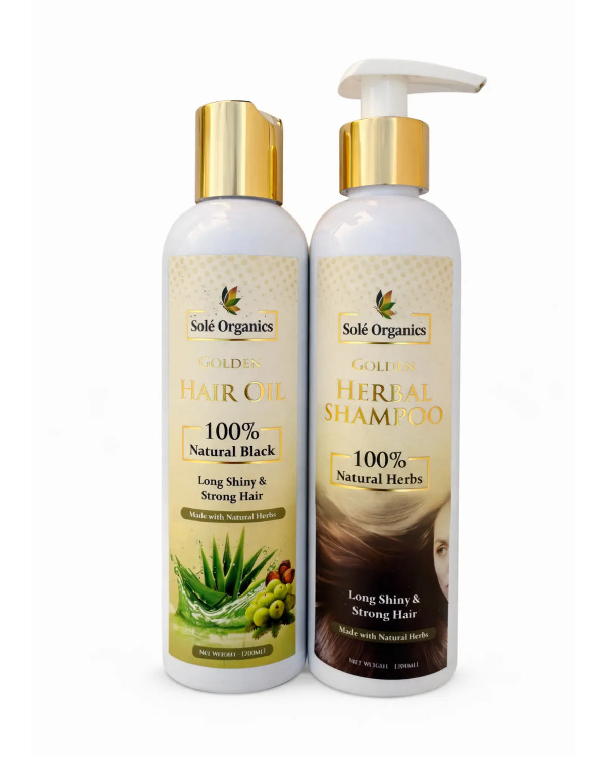 Golden Hair Oil & Golden Herbal Shampoo Save 10% More on Combo