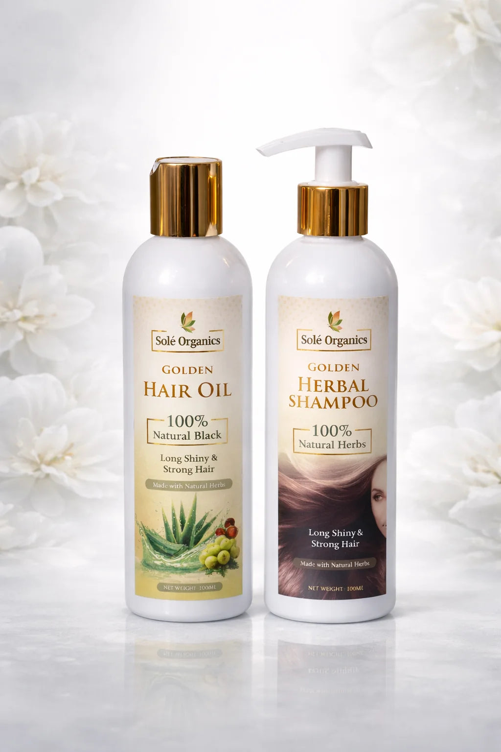 Golden Hair Oil & Golden Herbal Shampoo Save 10% More on Combo