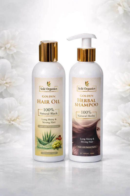 Golden Hair Oil & Golden Herbal Shampoo Save 10% More on Combo