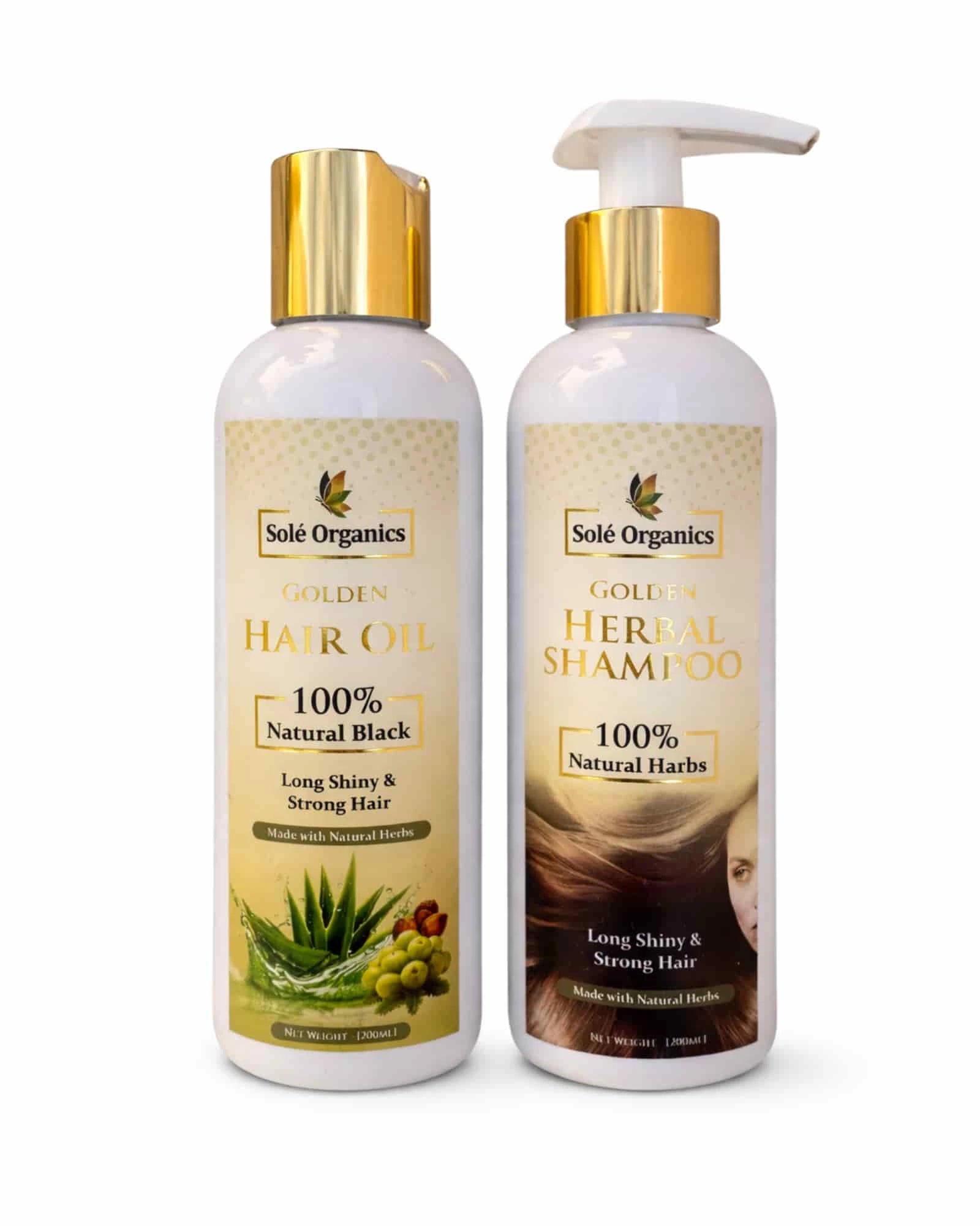 Golden Hair Oil & Golden Herbal Shampoo – Save 10% More on Combo