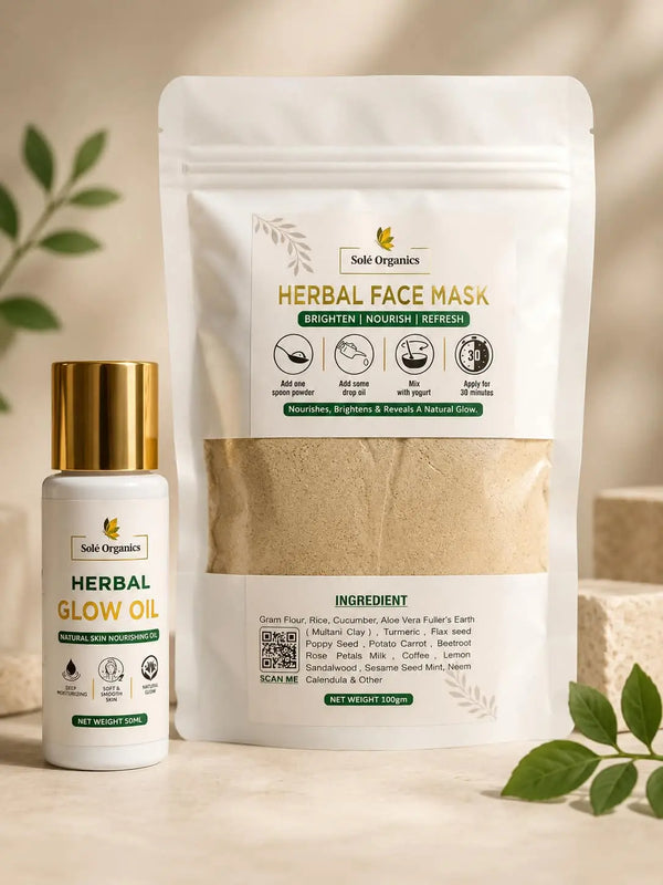 Herbal Face Mask & Glow Oil by Sole Organics