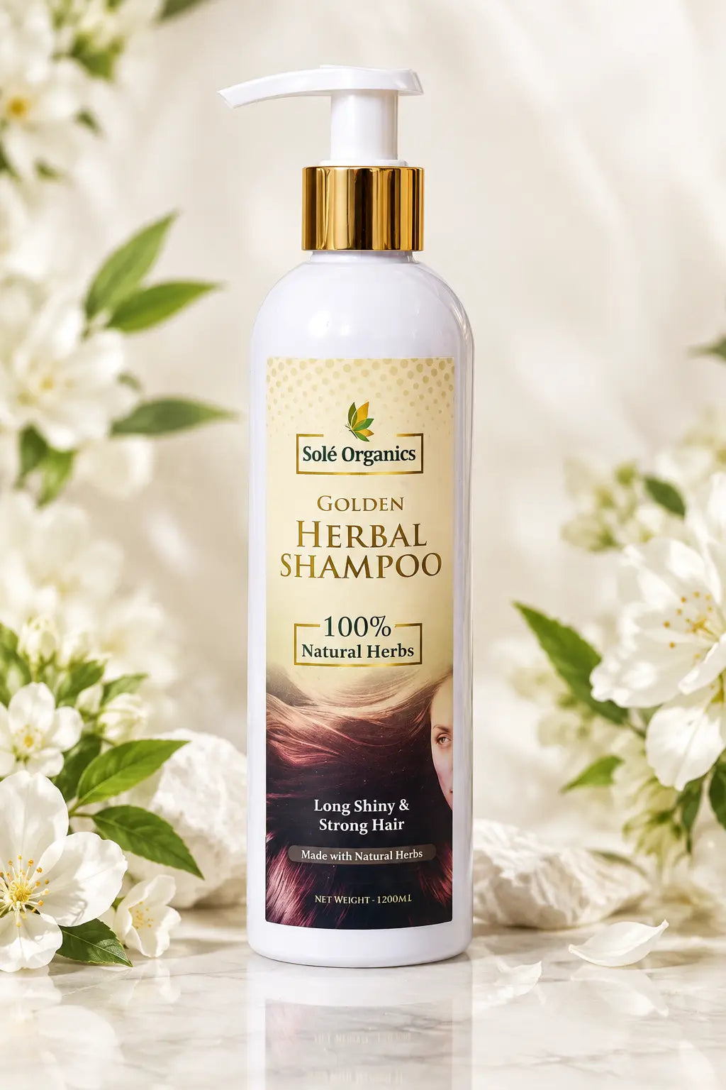 Golden Herbal Shampoo For Soft, Strong & Healthy Hair
