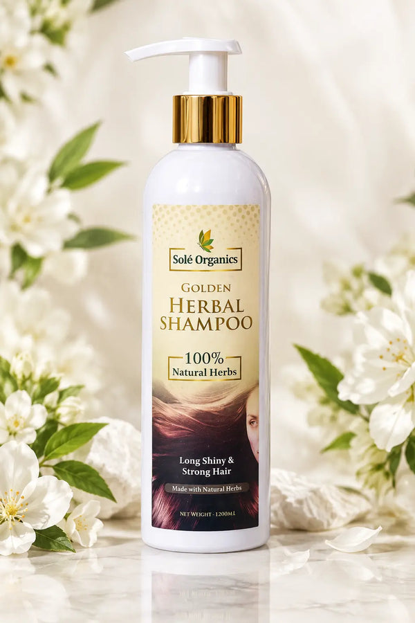 Golden Herbal Shampoo For Soft, Strong & Healthy Hair